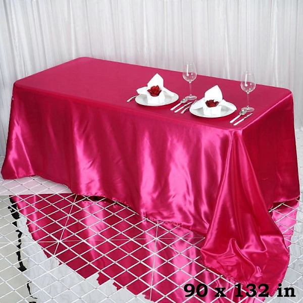 BalsaCircle 90\" x 132\" Sateng Rektangulær Duk Fuchsia