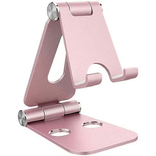 Barsinfi Mobiltelefonstativ Justerbart Vikbart Aluminium Tabletstativ Roséguld