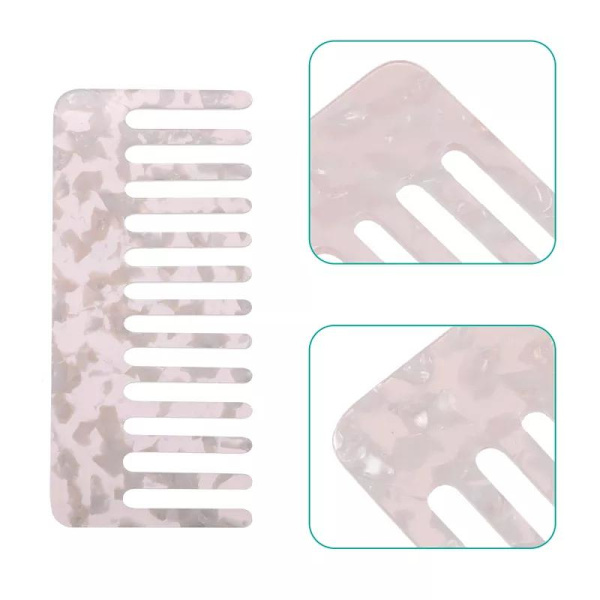 Antistatic Comb with Marbled Pattern Rosa pink