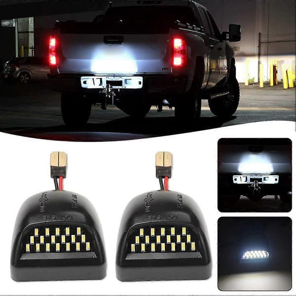 LED nummerpladelys til Chevrolet-Silverado Super lysstyrke Nem installation LED-lys Bilreservedele 4pcs