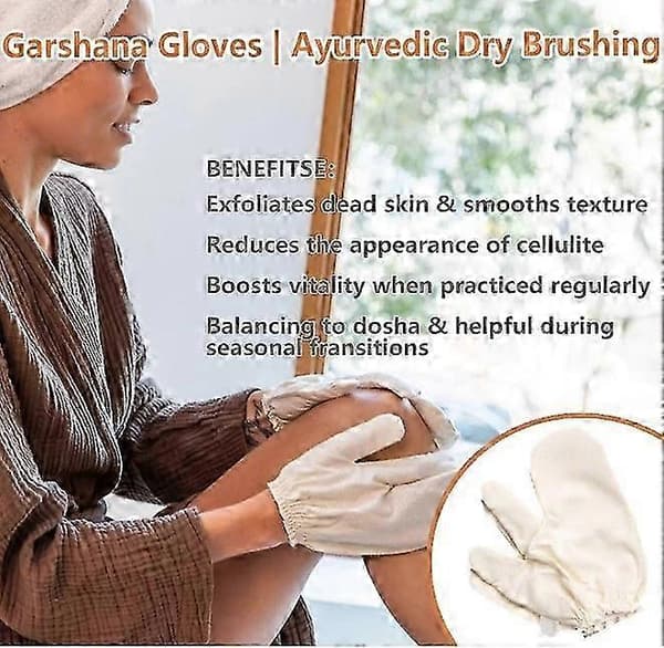Garshana råsilke massagehandsker til ayurvedisk terapi