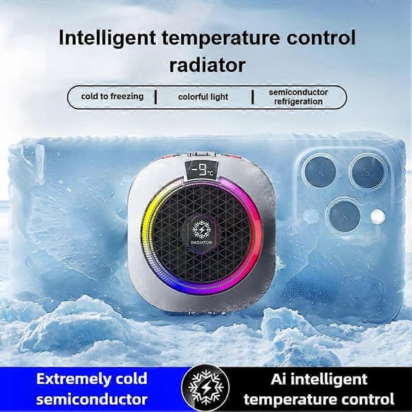 TH16 Pro Halvleder Telefonkøler Magnetisk Bagklips RGB Gaming Køler til iPhone Android PUBG Radiator