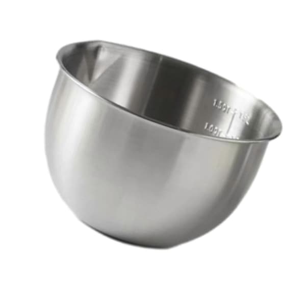 Røreskål i rustfrit stål, dyb, til dessert, madopbevaring, køkken, 2,5L 4500ml