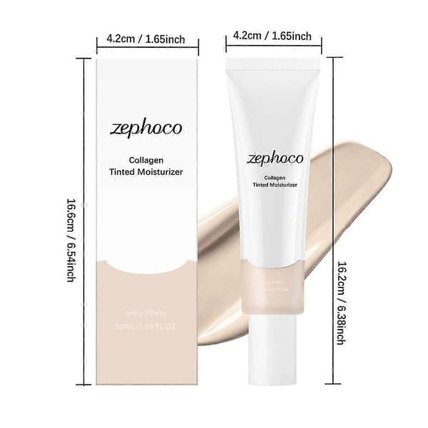 Zephoco Tonad Fuktkräm Kollageninfunderad Hydrerande Foundation Natural 50ml