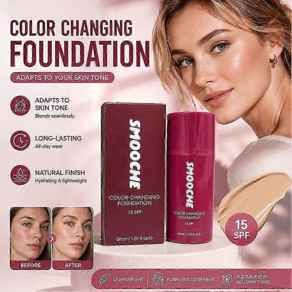 Smooche Fargeendrende Flytende Foundation-30ml