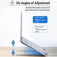 Laptopställ i aluminiumlegering, hopfällbart, justerbart, med lyft- och kylsystem, bärbart.