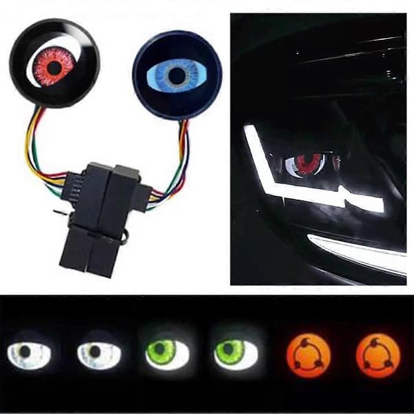 Led Dynamics Devil Eye -auton 12v-ajovalot LED-autojen ajovalopolttimot yleiskäyttöön autoihin ja moottoripyöriin 4 style function 1pcs