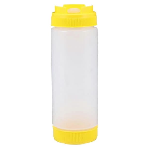 1 st köksflaskor 20 oz gul plast för matlagning i köket Yellow