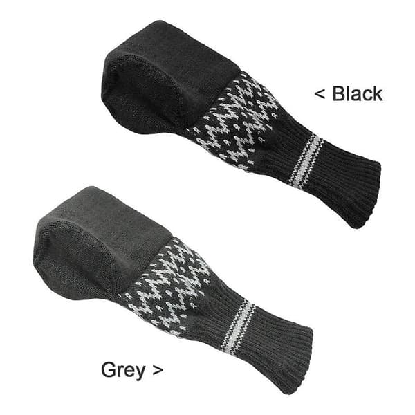 1 pc Drink Holder Soft Home Gift Knitted Winter Warm Insulating Beer Mitten Grey