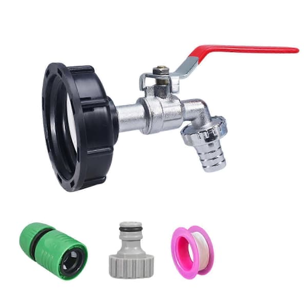 Quick-Connect IBC Tank Adapter, Nem-Installations Erstatningsfitting til Vandslange & Tapventil Tilslutning PP Nozzle