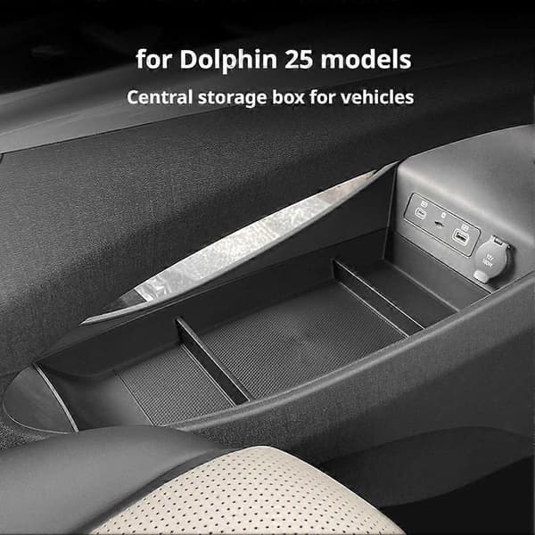 Kompatibel med 2025 BYD Dolphin Smart Driving Edition förvaringsfack under konsolen