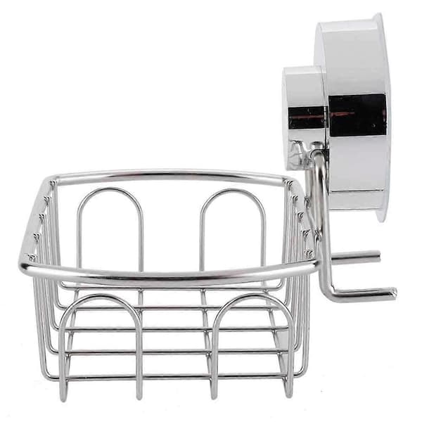 Stainless Steel Corner Shelf, No Drilling, Wall Mounted, with Strong Suction Cup