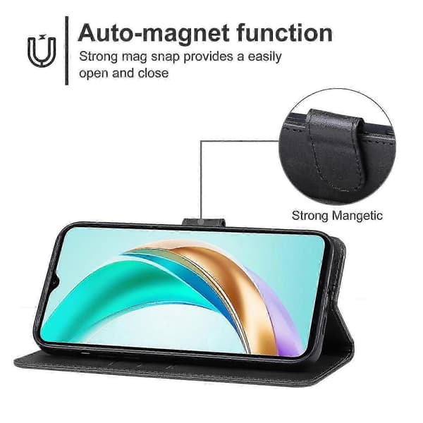 Läderfodral för Honor X6b Black