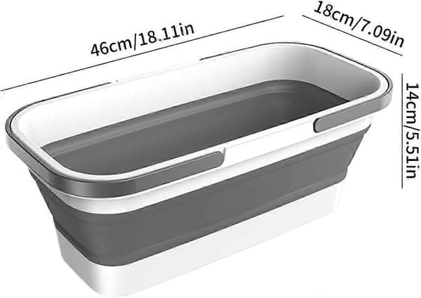 Foldable Bathtub with Handle, Portable Shopping Basket, Outdoor Plastic Picnic