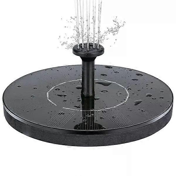 Soldrevet springvand 13 cm Sort