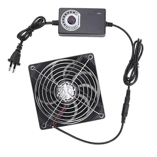 Højhastigheds aksial muffinventilator, variabel hastighed aksial muffinventilator til pc med controller til gør-det-selv-køling, ventilation, udstødning EU Eu plug