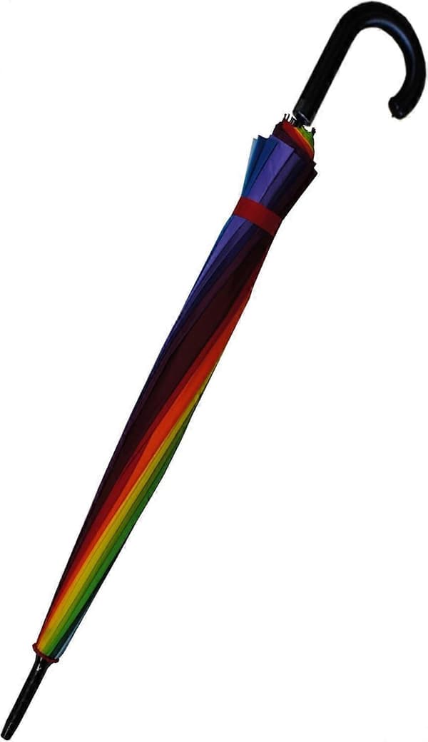 Windproof For Super Strength - Automatic Opening - Straight Umbrella Rainbow Men Women