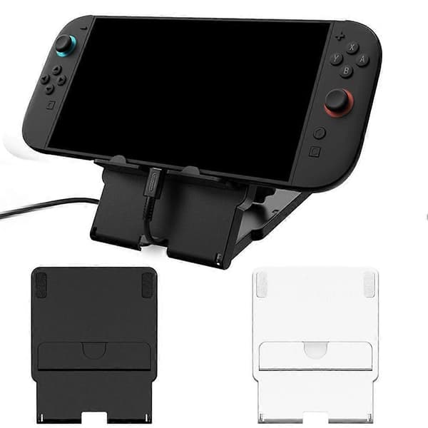 Til Nintendo Switch 2 Stand Til Switch OLED Justerbar Stand Bærbar Switch Sammenklappelig Display Stand Lite white/1pcs