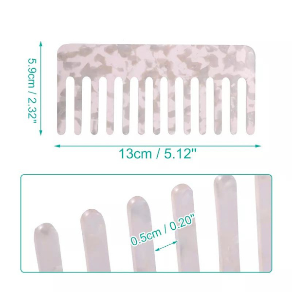 Antistatic Comb with Marbled Pattern Rosa pink