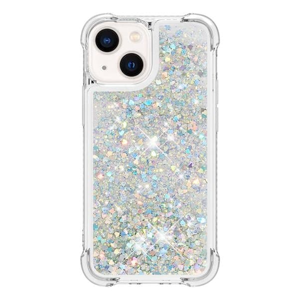 iPhone Glitter Case, Four Corner Drop Protection, Liquid Silicone Case with Shock Absorption Iridescent Gold iPhone 12