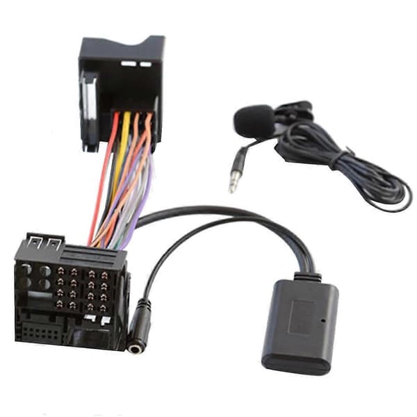 För OPEL CD30 Mp3 CDC40 CD70 DVD90 HeadUnit Installera Full Kabelstam Plug Mikrofon Handsfree Bluetooth 5.0 AUX-adapter Noir