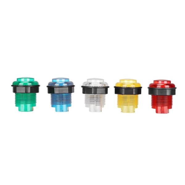 5pcs Arcade Push Buttons Professional LED Illuminated Push Buttons for Game Machine 5V