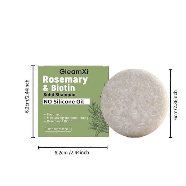 GleamXi Rosmariini Biotiini Kiinteä Shampoo Kosteuttava - 60g