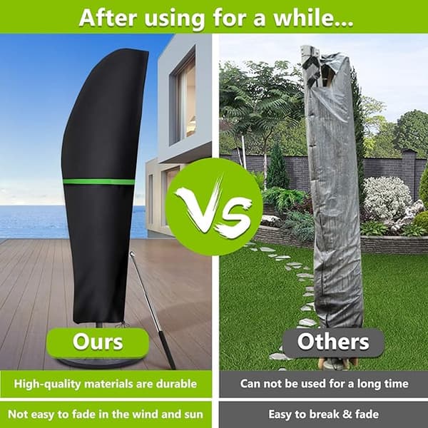 Protective Cover for Parasol with Pole and Cantilever Parasol 2 to