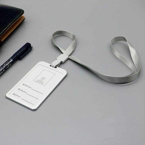 Card holder with strap, Silver Silver silver