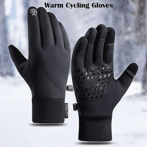2 par vattentäta cykelhandskar vinter motorcykelhandskar grey M