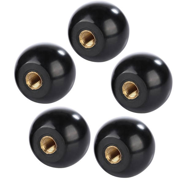 5 Pcs Black Round Ball Bakelite Lever Knob M8*32 Machine Tool Replacement