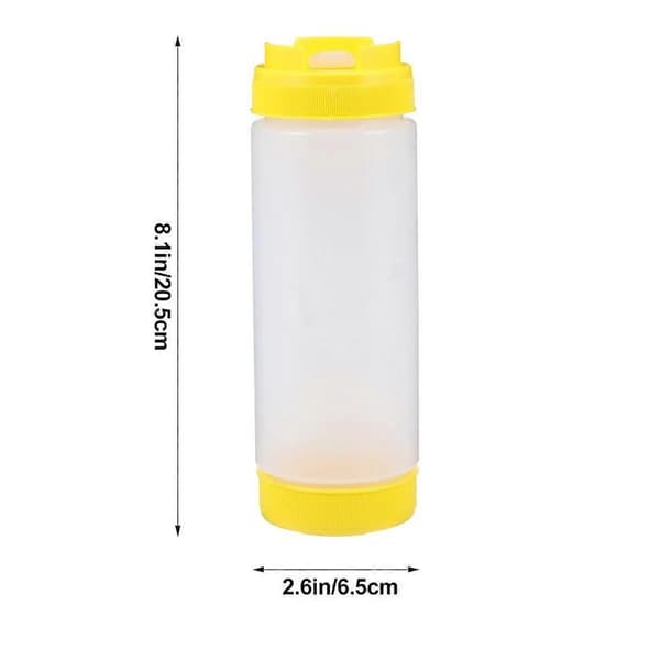 1 st köksflaskor 20 oz gul plast för matlagning i köket Yellow