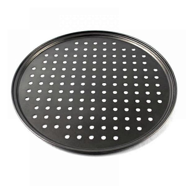 Rustfrit stål non-stick rund kageform mikrobølgeovn bageforme tærtebakke bagepizzaform 9.6"