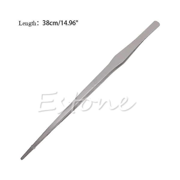 19\" lange akvarietang serveringstang rustfrit stål lige pincet 48cm