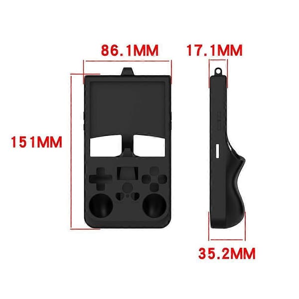 Silikoninen suojakotelo R36 MAX -käsikonsolille B3S6 Black 1pcs