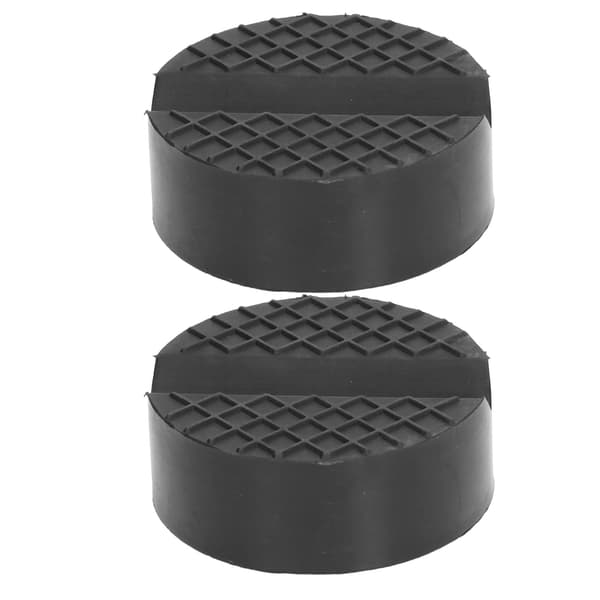 2-pack Jack Rubber Pad Universal Frame Rail Protector V-grooved Reusable Jack Lift Puck for Car Maintenance