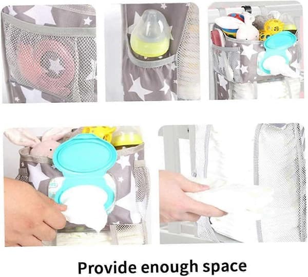 Puslebord Babyshower Gaver til Mor, Universal Tremmeseng Top Pusleplade, Pusleborde 1 stk grå