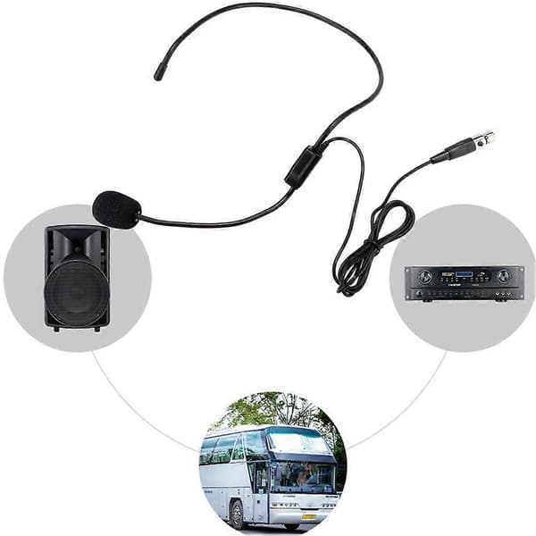 Mini XLR 3 Pins TA3F Plugg Profesjonell Trådløs Hodebøyle Mikrofon Hodesett