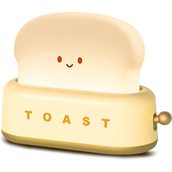 LED Night Light Toast Bread Design Rechargeable with Timer