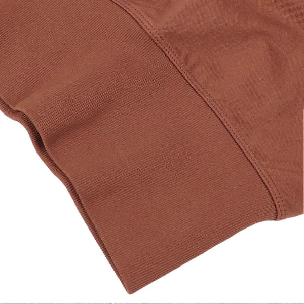 Yogashorts Bukser Høj Talje Hurtigtørrende Elastiske Bløde Åndbare Kaffe Cykelshorts til Kvinder L gemensam