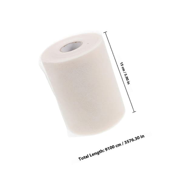 Tyldrulle i net til gør-det-selv-håndværk og bryllupsdekorationer 91M Beige Polyester