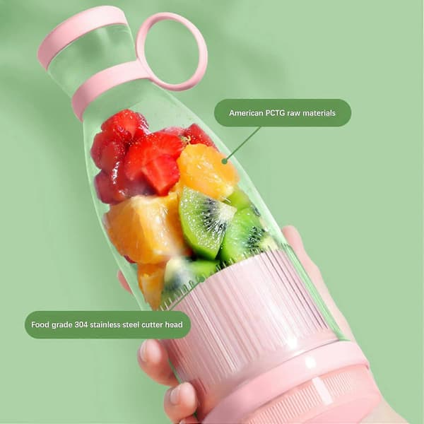 Bærbar blender 380 ml USB oppladbar seks rustfrie stålblader Mini smoothie- og shakekopp