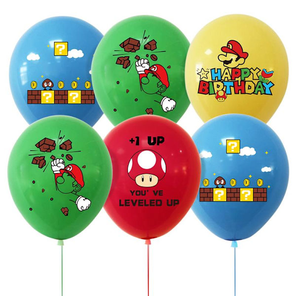 Super Mario-tema dekorative balloner til børnesæt
