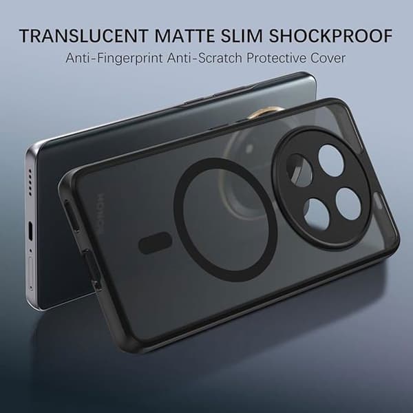 Magnetiskt skyddsfodral för Honor Magic 7 Lite/X9C/X60 Pro (6,78 tum), MagSafe-kompatibelt Honor Magic 7 Honor Magic 7 Noir