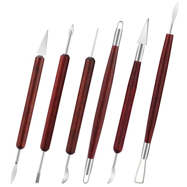 Modelling Tools for Sculpting - 6 Piece Set Brun brown