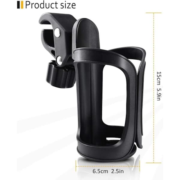 2-pack Universal Mugghållare för Barnvagn, Justerbar Flaskhållare
