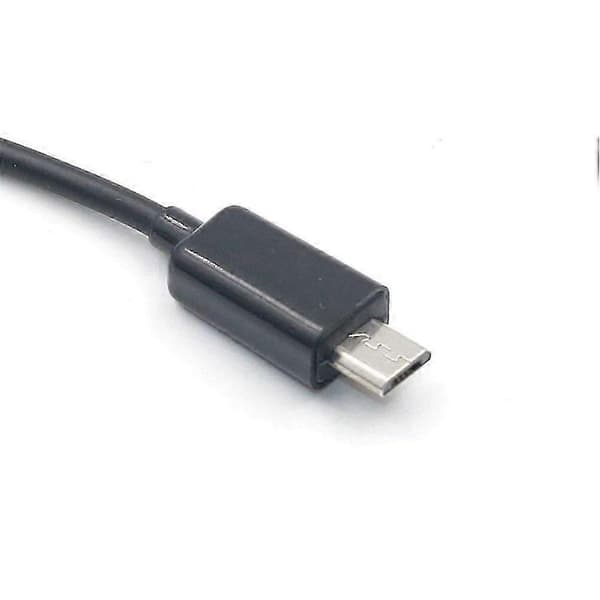 Micro USB 2.0 OTG-kabel On The Go-adapter Han Micro USB til Hun USB til Android-telefoner Tablets (Sort) Noir