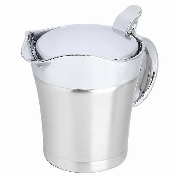 Dobbeltlags sovseskål i rustfrit stål 450 ml - Isoleret sovsekande til servering - Køkkenredskab til saucer og smagsgivere