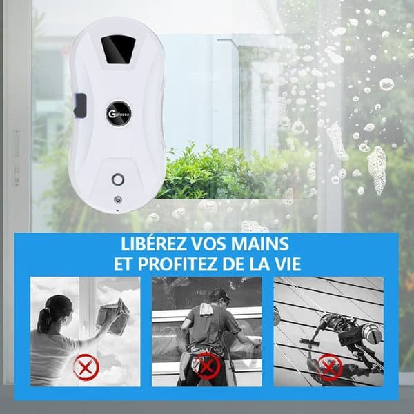 5600Pa Electric Window Cleaning Robot - Water Spray Function - 3 Modes ...