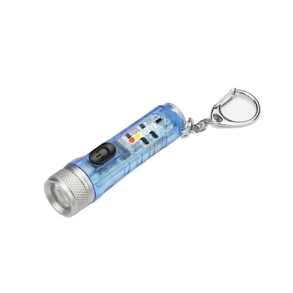 Mini avaimenperä taskulamppu tasku USB-ladattava monikäyttöinen valaisin Blue